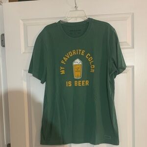 Life is Good Green Graphic T-Shirt